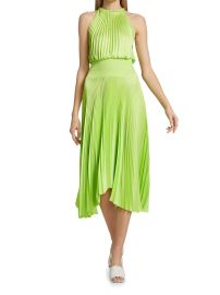 Shop ALC Renzo II Asymmetric Pleated Midi-Dress at Saks Fifth Avenue